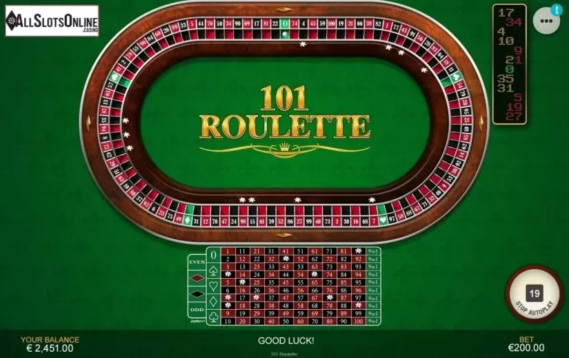 Game Sceen 1. 101 Roulette from Playtech