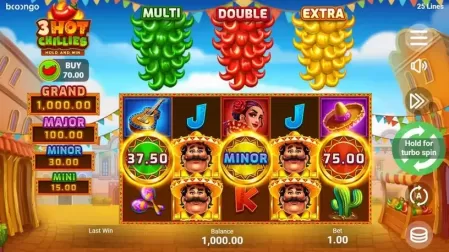 3 Hot Chillies slot screenshot 1
