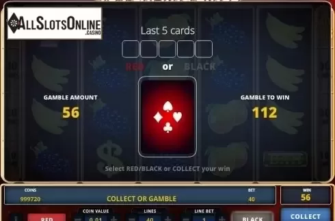 Screen 4. 40 Flaming Lines from Zeus Play