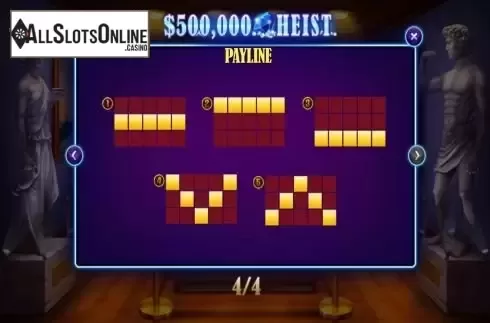 Paylines screen