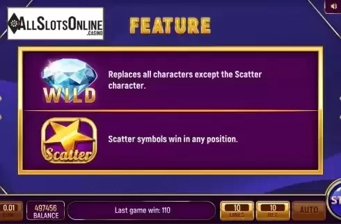 Features screen