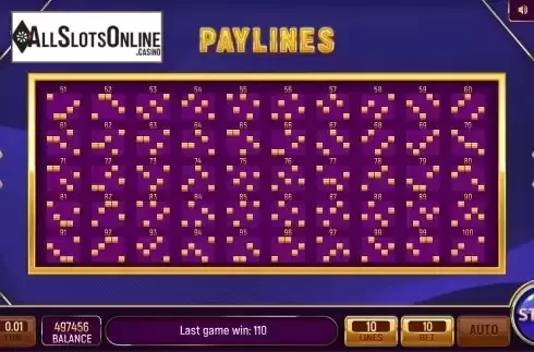 Paylines screen 2