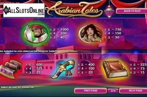 Screen3. Arabian Tales (Rival Gaming) from Rival Gaming