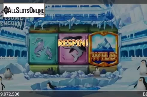 Respin Feature. Awesome Penguin from Ganapati