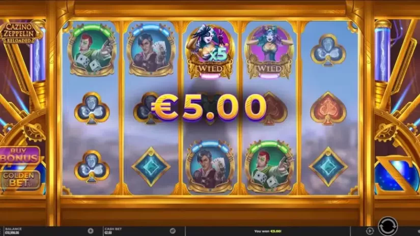 Cazino Zeppelin Reloaded slot screenshot 2