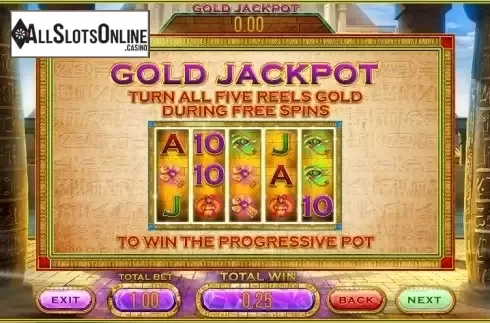 Paytable 3. Cleopatra's Gold (Leander Games) from Leander Games