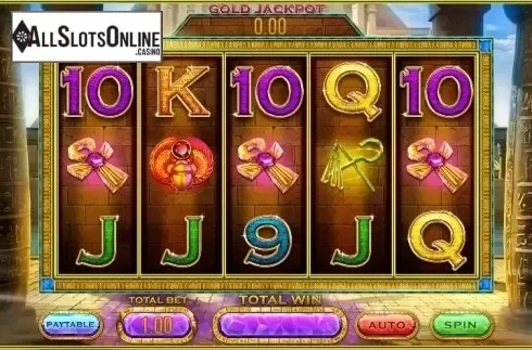 Screen 1. Cleopatra's Gold (Leander Games) from Leander Games