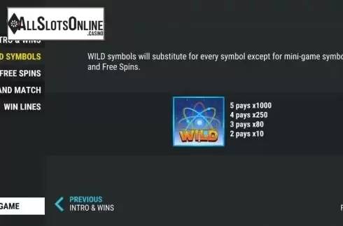 Wild Symbols Screen
