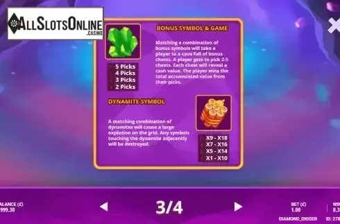 Bonus game screen