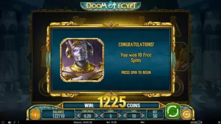Doom of Egypt slot screenshot 3