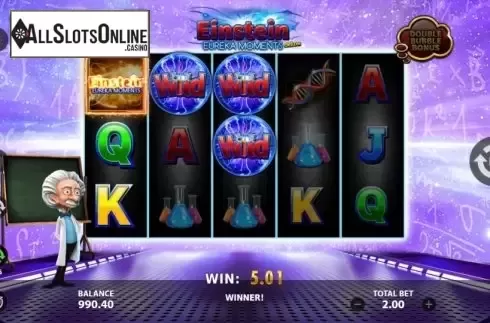 Win Screen 2. Einstein Eureka Moments Deluxe from StakeLogic