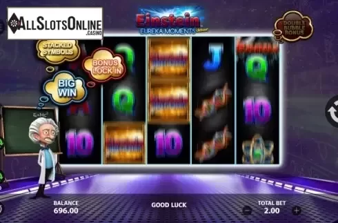 Feature Screen. Einstein Eureka Moments Deluxe from StakeLogic