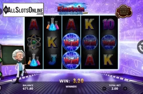 Win Screen 3. Einstein Eureka Moments Deluxe from StakeLogic