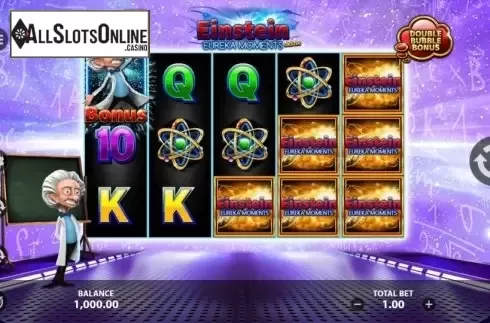 Reel Screen. Einstein Eureka Moments Deluxe from StakeLogic