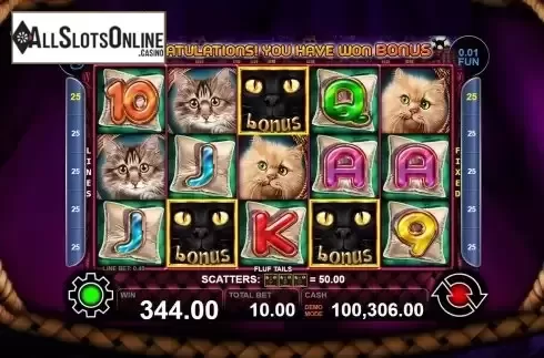 Bonus Game Symbols Screen