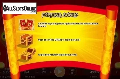 Paytable 3. Fortune God from KA Gaming
