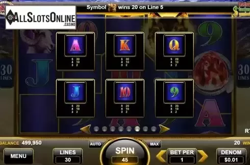 Paytable screen 2