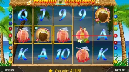 Hawaii Cocktails slot screenshot 2