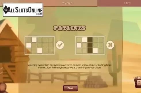 Paytable 5. Holly Molly Hole from Spinmatic