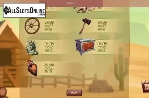 Paytable 4. Holly Molly Hole from Spinmatic