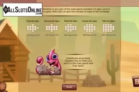 Paytable 2. Holly Molly Hole from Spinmatic
