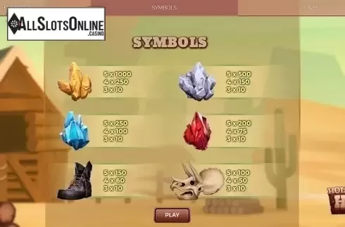 Paytable 3. Holly Molly Hole from Spinmatic