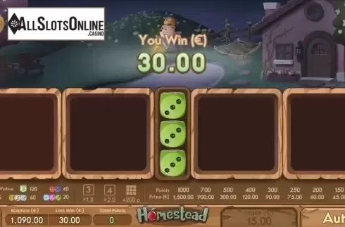 Win Screen. Homestead from Air Dice