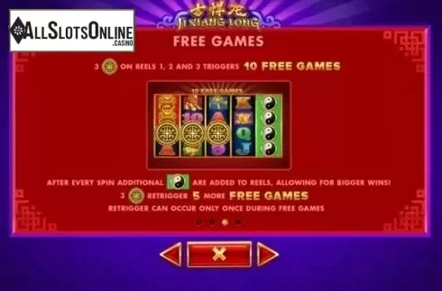 Paytable 3. Ji Xiang Long from Skywind Group