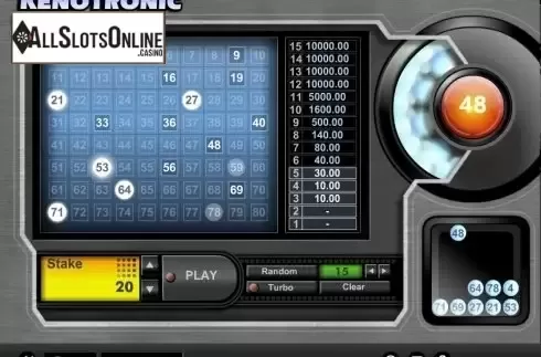 Game Screen 3. Kenotronic from 1X2gaming