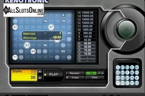 Win Screen. Kenotronic from 1X2gaming