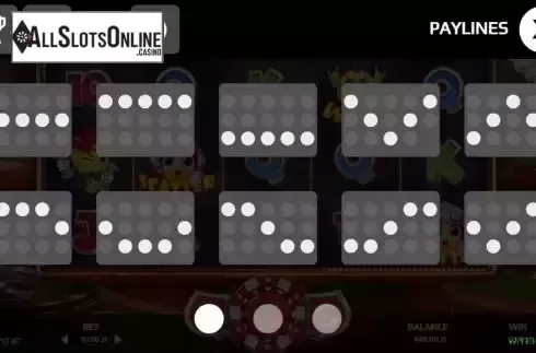 Paylines screen