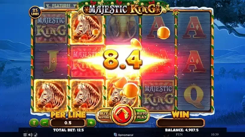Majestic King – Christmas Edition slot screenshot 2