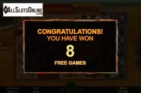 Free Spins Win Screen 2