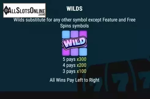 Game Features screen