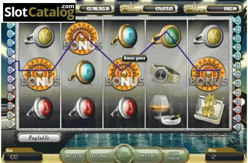 Bonus screen. Mega Fortune from NetEnt