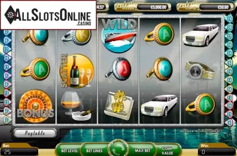 Game workflow screen . Mega Fortune from NetEnt