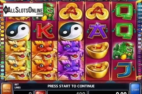 Reels screen. More Dragons from Casino Technology
