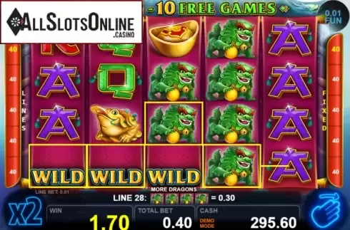 Win screen 1. More Dragons from Casino Technology