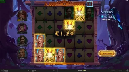 Of Sabers and Monsters slot screenshot 5
