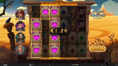 Of Sabers and Monsters slot screenshot 2