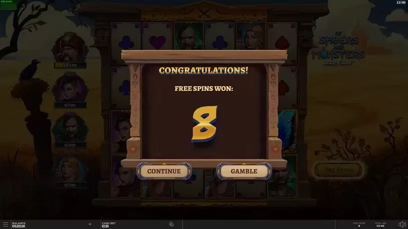 Of Sabers and Monsters slot screenshot 3