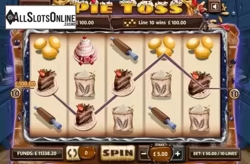Low Win screen. Pie Toss from GECO Gaming