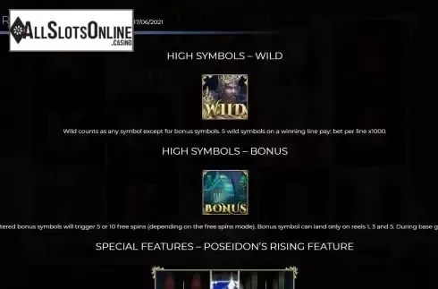 Special symbols screen