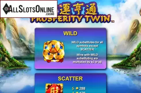 Paytable 1. Prosperity Twin from NextGen