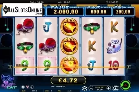 Win Screen. Pussy Cat from Ainsworth