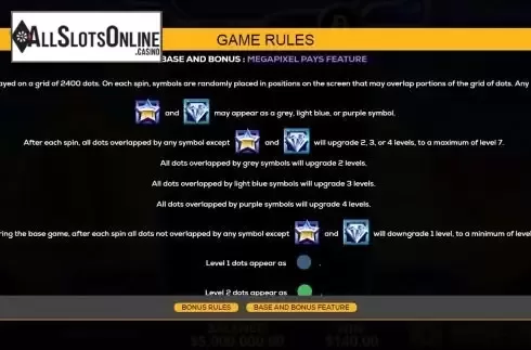 Megapixell pays feature