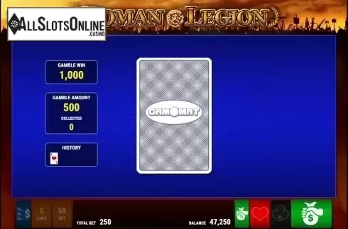 Gamble screen. Roman Legion from Gamomat