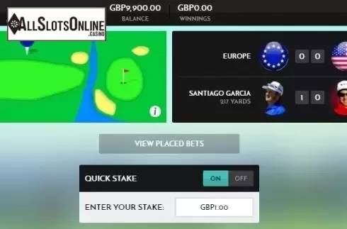 Reel screen. Rush Golf Live from Inspired Gaming