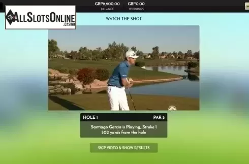 Reel screen. Rush Golf Live from Inspired Gaming