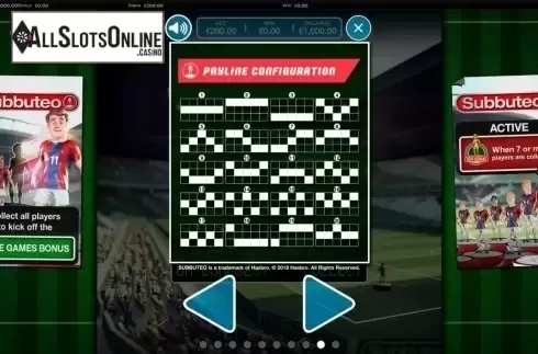 Paylines. Subbuteo from Betdigital